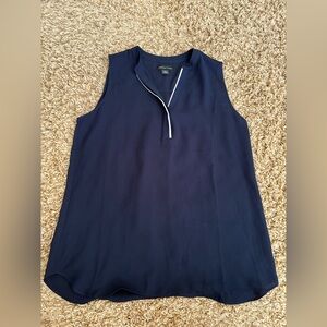 Adrienne Vittadini Navy Blue Sleeveless Top - Size M